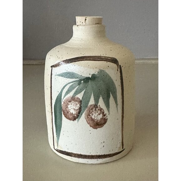 Olive Oil Bottle Ceramic Hand Made Batya Erdstein Israel Signed Judaica 4.5" - Picture 5 of 14